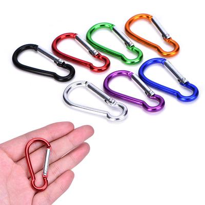 Aluminum Keyring Carabiner D-Ring Key Chain Clip Karabiner Snap Hook Camping