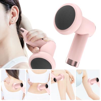 Pistola de Masaje Carga Inalámbrica Máquina para Empujar la Grasa Palo de Masaje Portátil de Mano Cuello, Cintura, Hombro Amasamiento Rosa Blanco