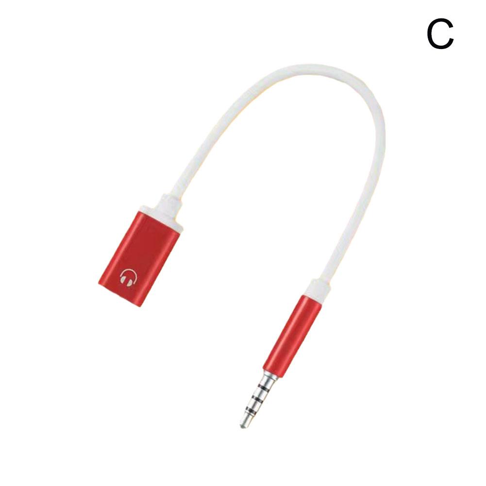 3.5mm Male to Type-c Female Headphone Cable Converter Type-C Female Flat Head Earphone to Round Head Adapter Cable