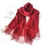 Elegant Women's Plaid Silk Scarf - Spring/Summer Shawl