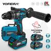 900N.M 13mm Brushless Electric Impact Drill 20+3Torque Cordless Screwdriver Driver Power Tool for Makita 18V Battery Pin