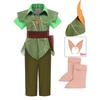 Kids' Peter Pan-Inspired Green Elf Costume for School Performances