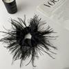 Silk Elastic Head Rope Satin Hair Ring Feather Hair Rope Female Hair Ties Korean Style Scrunchies