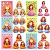 6 Photos/pack of Cute Princess Face Change Stickers Repeatable Stickers Girl Stickers