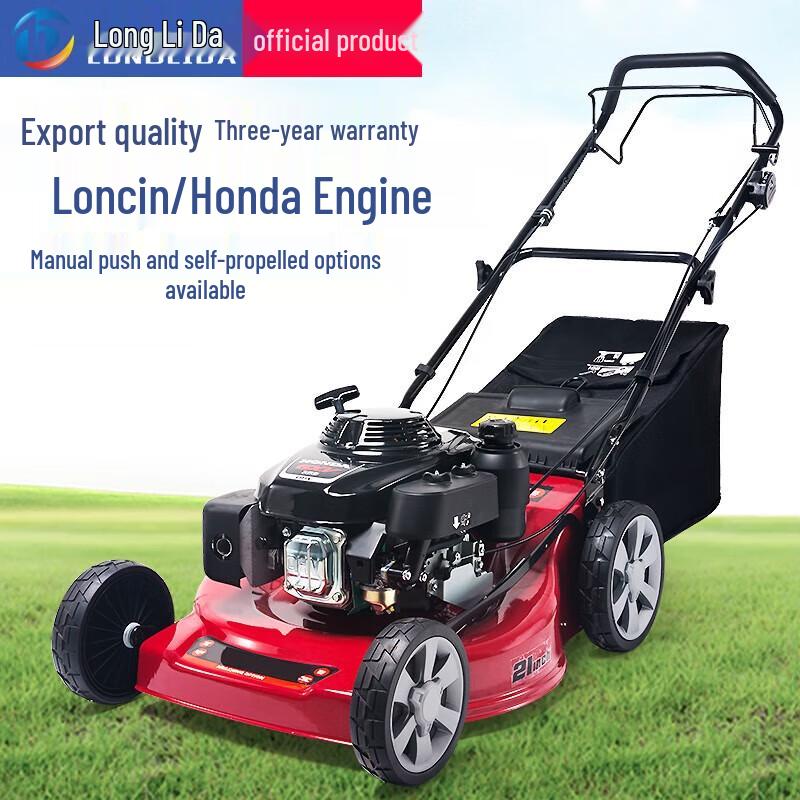Longlida 18-inch Zongshen Gasoline Push Lawn Mower CN plug (adapter included)