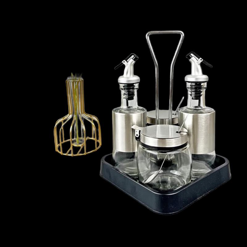 NHZHIW Glass Tabletop Condiment Set