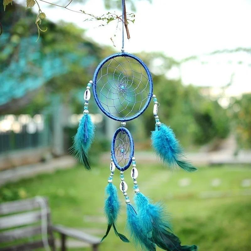 Dream Catcher with Feather Wall Hanging Decoration Ornament Gift Wind Chime  Kids Room Decoration Girls Gifts for Festival