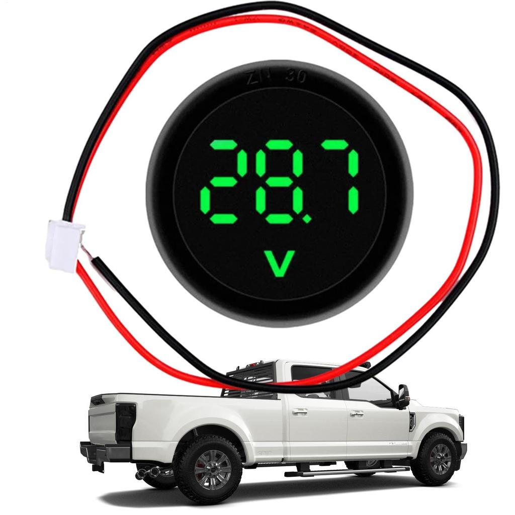 Voltmeter, Digitales Voltmeter - LED Digitalanzeige Autometer DC4- Wasserdicht |
