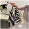 Handbag, Simple and Fresh Striped Bag, Shoulder Bag, Casual and Fashionable Large Capacity Shopping Bag