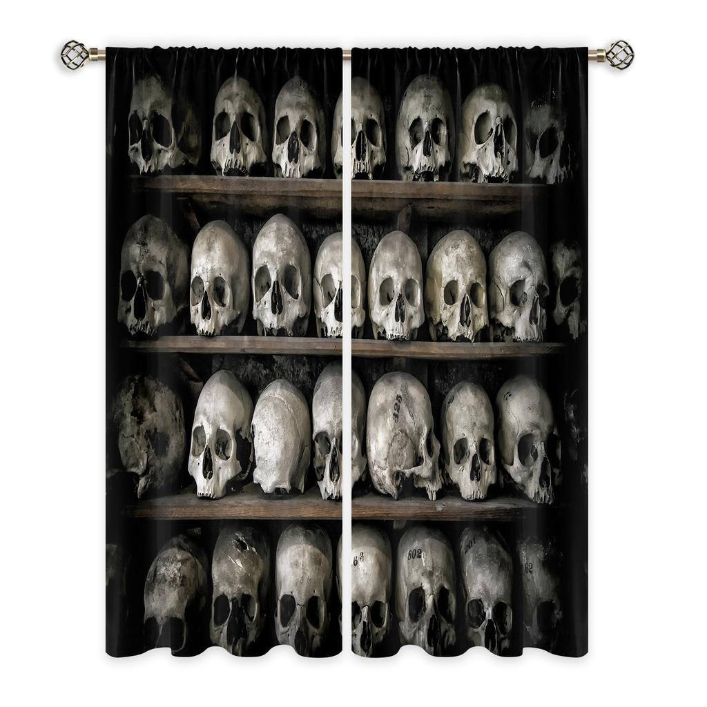 Skull Series Digital Printing Arbitrary High-Density Blackout Curtains