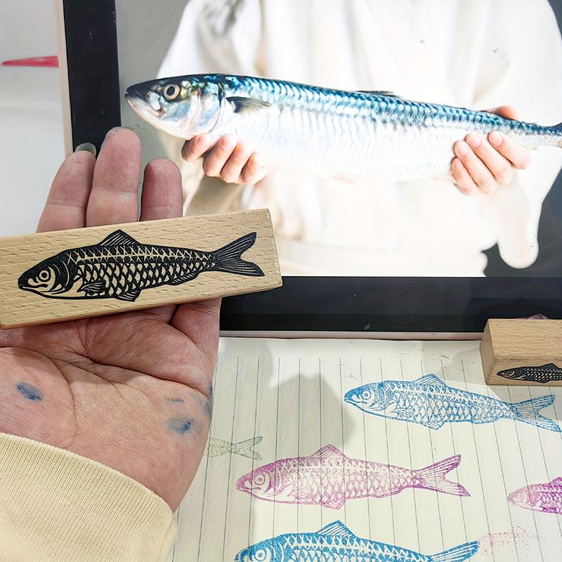 

Штамп «Сардина» для рукоделия, журналов, рисования, DIY – Милый дизайн сардины (Доступны в больших и малых размерах) Large