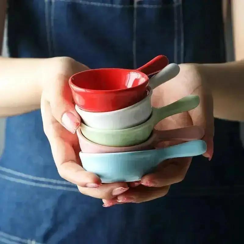 1 Pcs Mini Ceramic Dish Japan Style Bowl Suit Household Eat Dinner Food Tools Use Soy Sauce Vinegar Sushi Dipping Plate