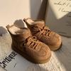 KP Platform Big Head Ugly Cute Snow Boots New Winter Velvet Short Tube Retro Ins Tide Big Cotton Shoes
