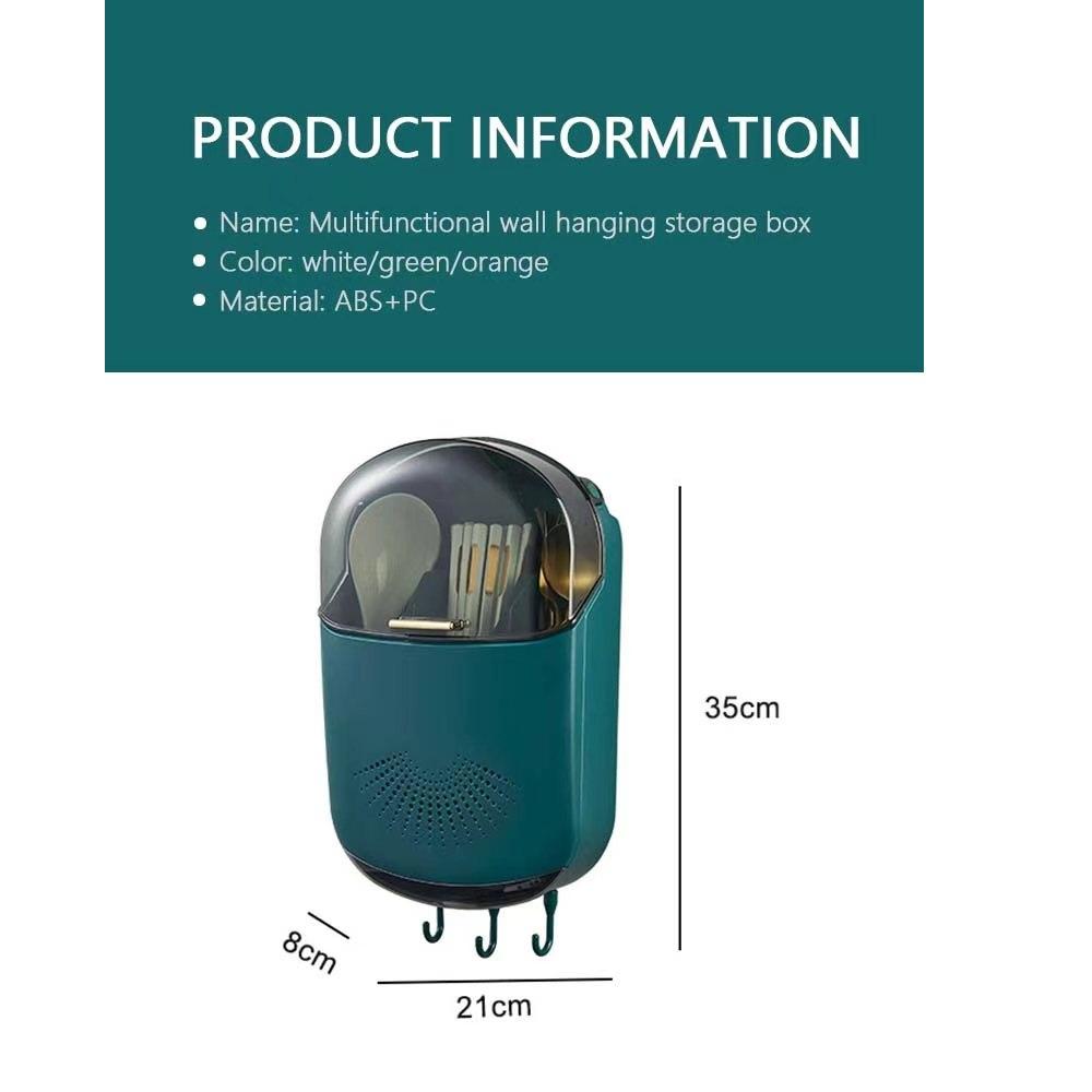 Dish Drainer Holder Wall-mounted Chopsticks Basket Spoon Fork Tableware Storage Box