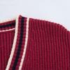 Spring 2025 Women's V-Neck Long-Sleeved Knit Sweater Coat