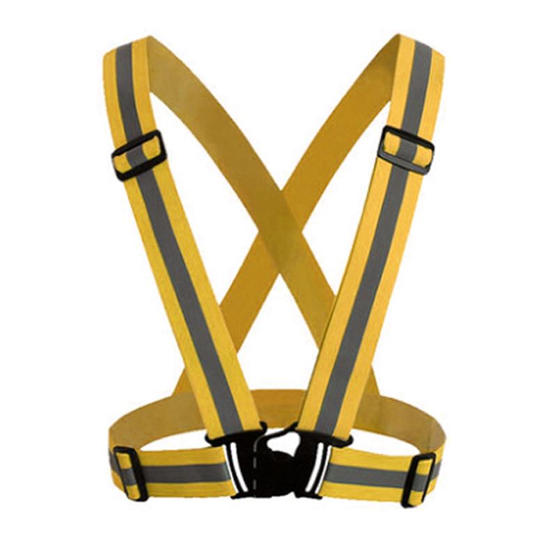 Reflective Safety Vest High Visibility Elastic Shoulder Straps Night Cycling Running Reflective Safety Vest