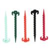 3Pcs Plastic Threaded Ram Horn Ground Pegs Outdoor Tent Pegs Picnic Canopy Ground Pegs Spiral