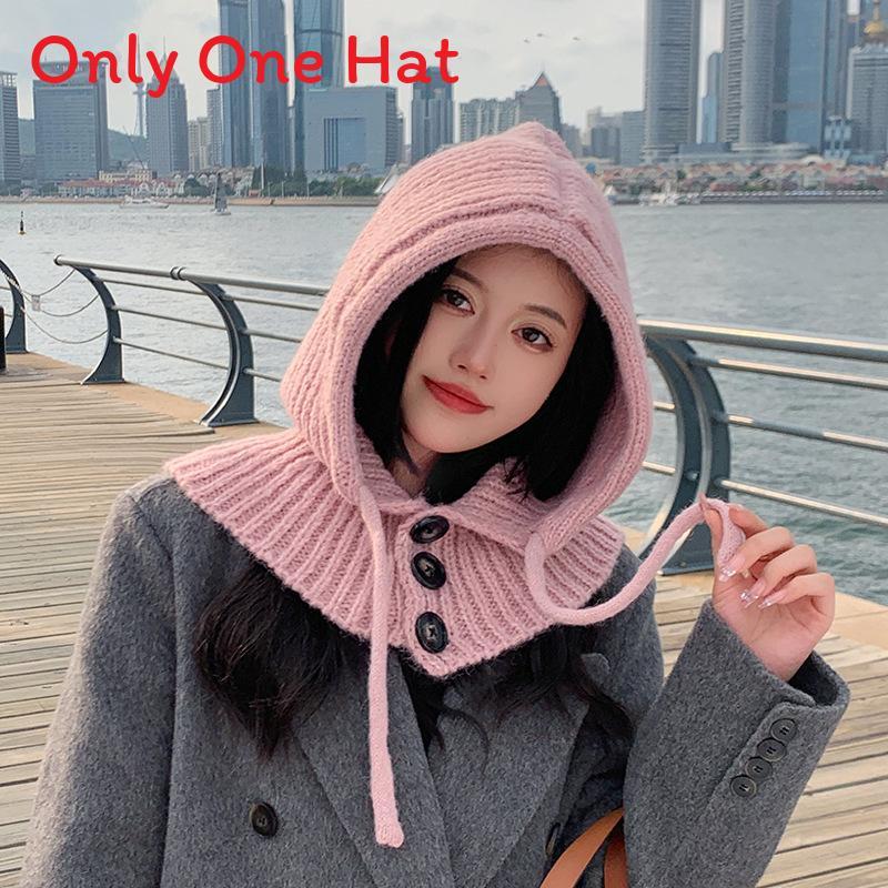 Winter Knit Hat With Earmuff Protection For Women And Teens розовый