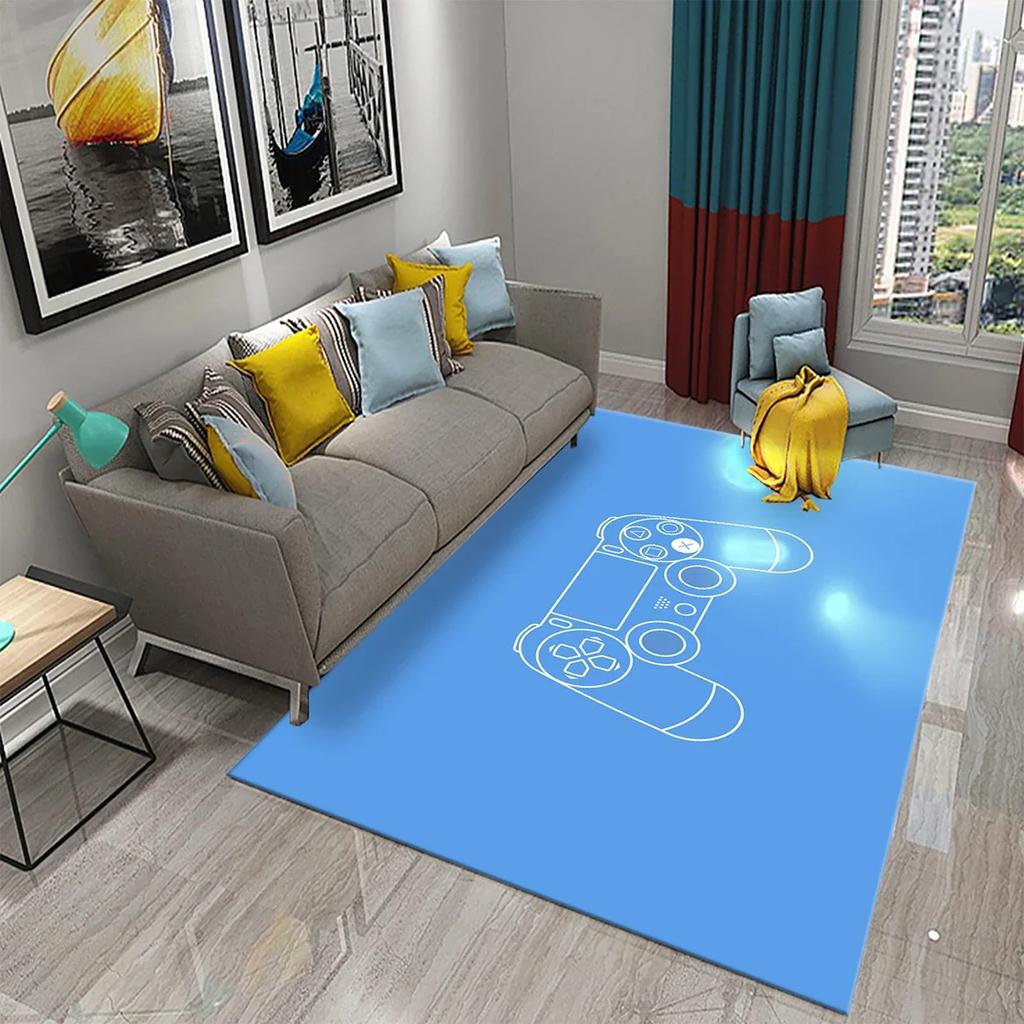 Anime Game Controller Children's Play Area Carpet Children's Game Floor Mat Cartoon 3D Pattern Living Room Decorative Carpet