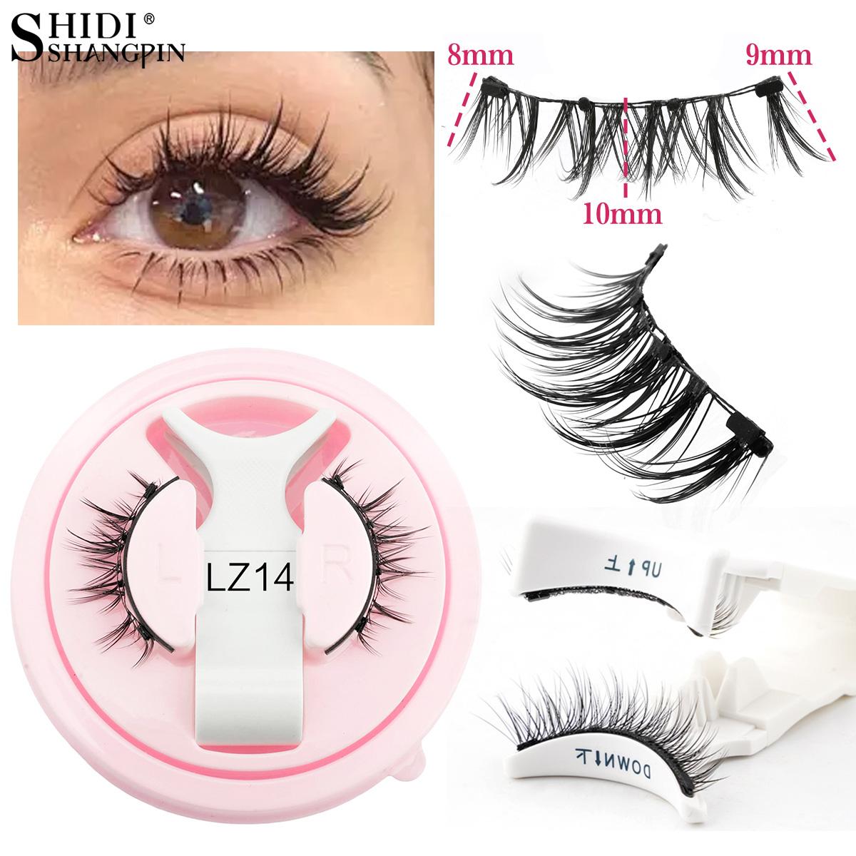 Herbruikbare Magnetische Wimpers Kit Met Magnetische Pincet Make-up Tool Handgemaakte Pluizige Faux Nerts Wimpers Natuurlijke Lange Nepwimpers