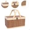 Bamboo Woven Basket Grocery Flower Hamper for Cake Bread Picnic