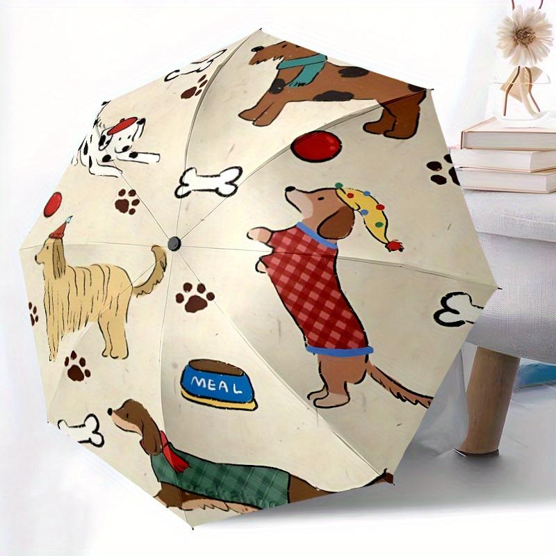 1pc Dogs Pets Automatic Open/Close Umbrella with One Touch Button,, Windproof Design   Lightweight Portable Umbrella for Women & Men6105