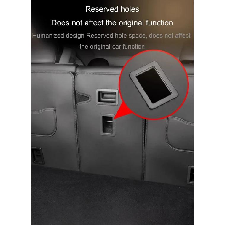 Para Tesla Model Y Couro Juniper Protetor de Encosto de Banco Traseiro Almofada Protetora de Encosto Modelo 3/Y 2021-2025 Protetor de Encosto Tapete Anti-sujeira