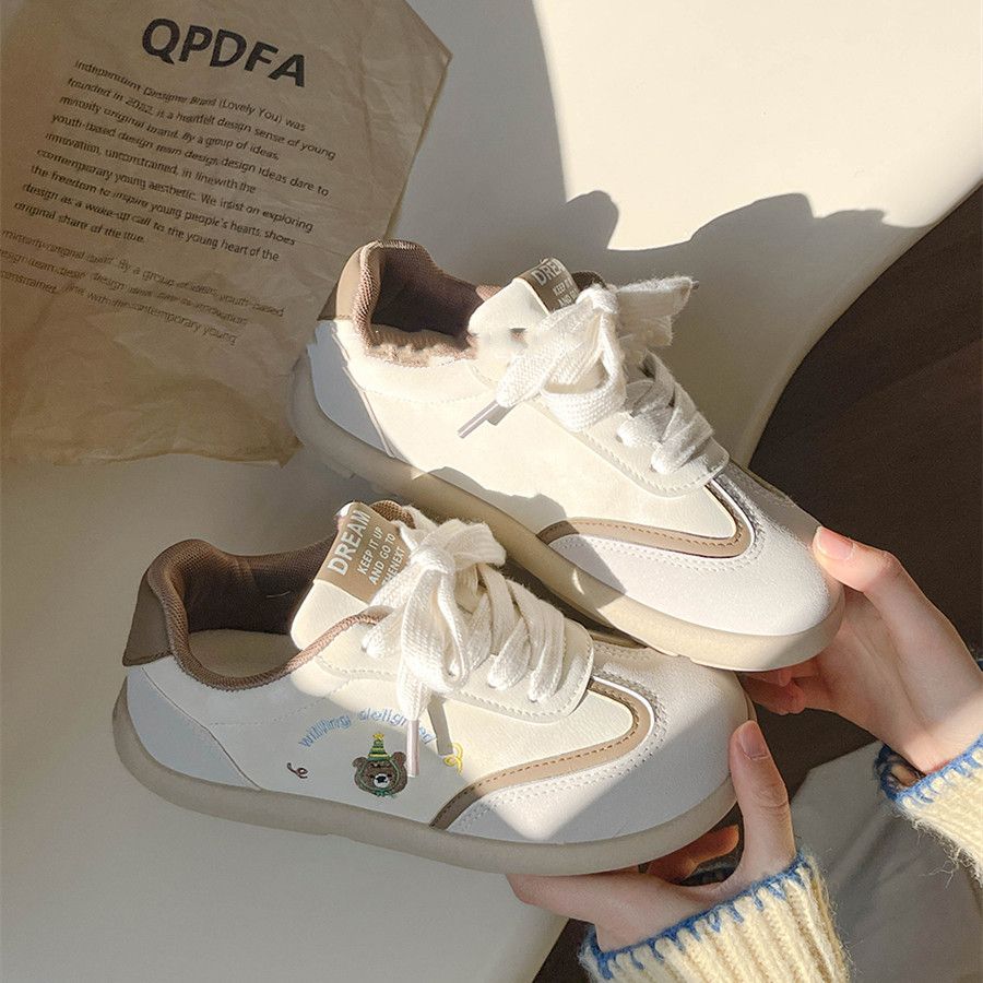 Dopamine board shoes women's spring new versatile shoes girls platform white shoes