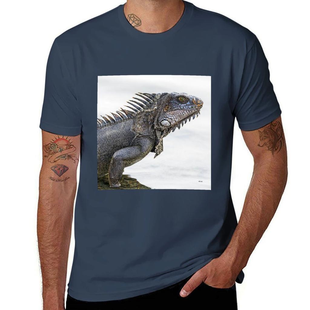 Iguana Squared Tshirt Plus Size Basic Short Sleeve Top Tshirt