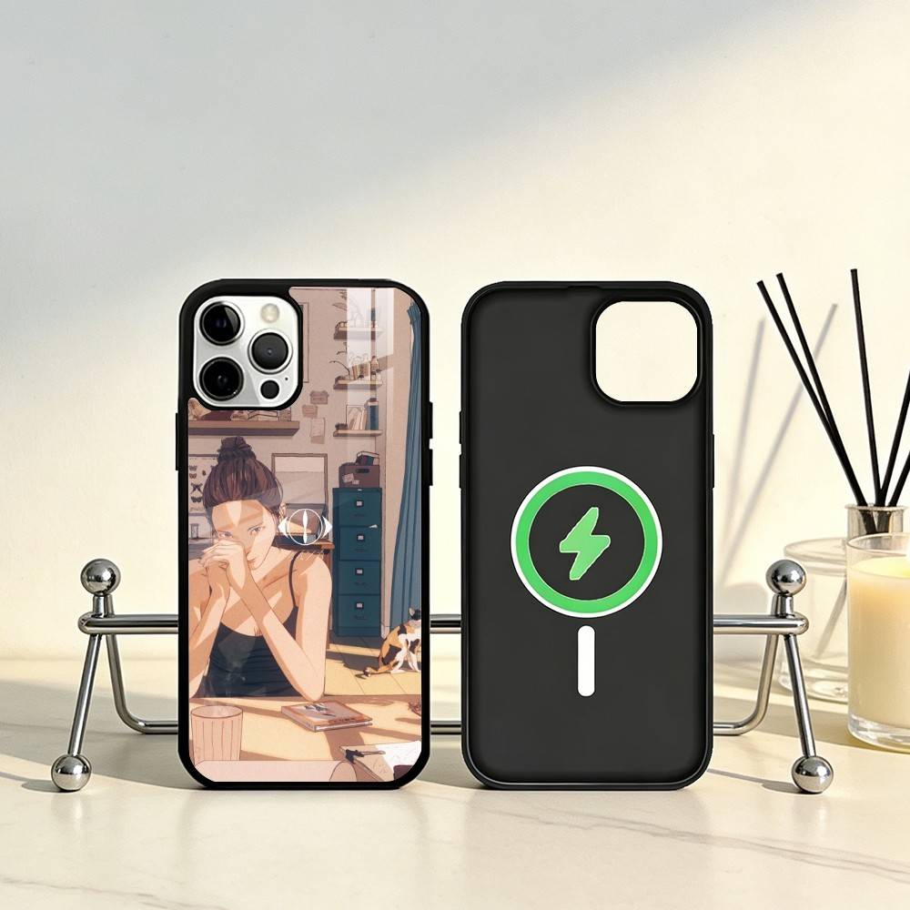 MUSIC Y-YorushikaS ART Phone Case For iPhone17,16,15,14,13,12,11 Plus,Pro Max Magnetic For Magsafe Wireless Charging
