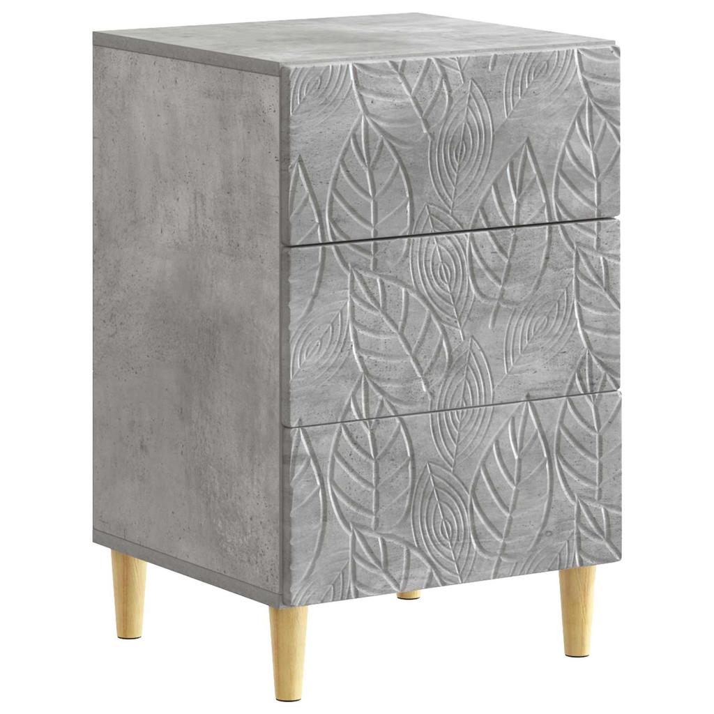 Nightstand Concrete Grey 43 x 39.5 x 66.5 cm Engineered Wood