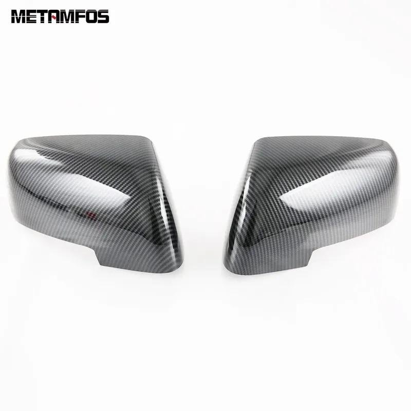 For Kia Mohave Borrego -2024 2025 Carbon Fiber Rearview Side Door Mirror Cover Trim Protection Cap Accessories Car Styling