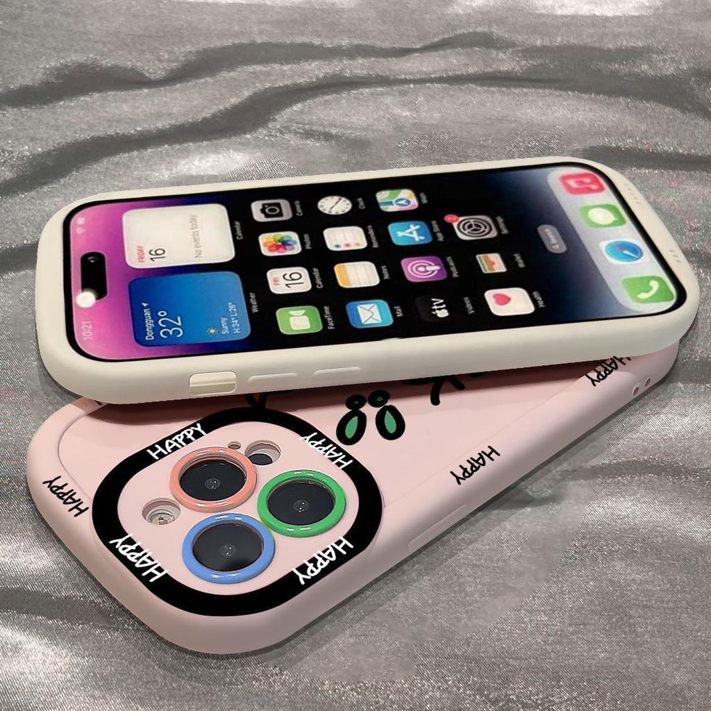 Ins Style Big-eyed Guy for Apple 16/14/15promax Mobile Phone Case for IPhone12/11 Puff Case Xs/xr Soft