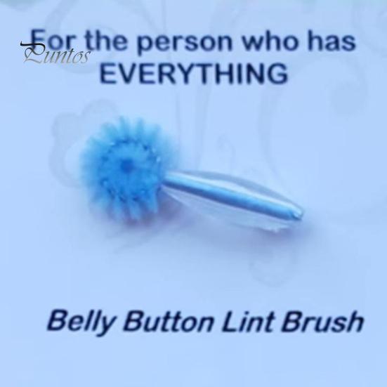 Soft Plush Cleaning Brush Belly Button Brush, Bristle Navel Cleaner with Anti Slip Groove Dirt Remover Beaded Handle, Portable Body Care Tool