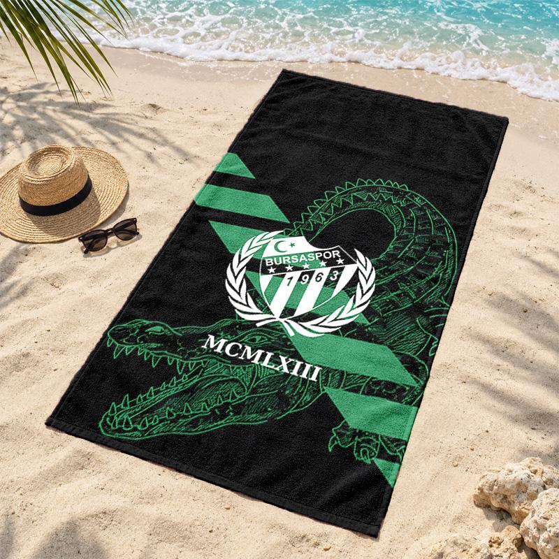 Bursaspor Microfiber Beach Towel Quick Dry Sand Free Lightweight Beach Towels for Travel Swimming Camping