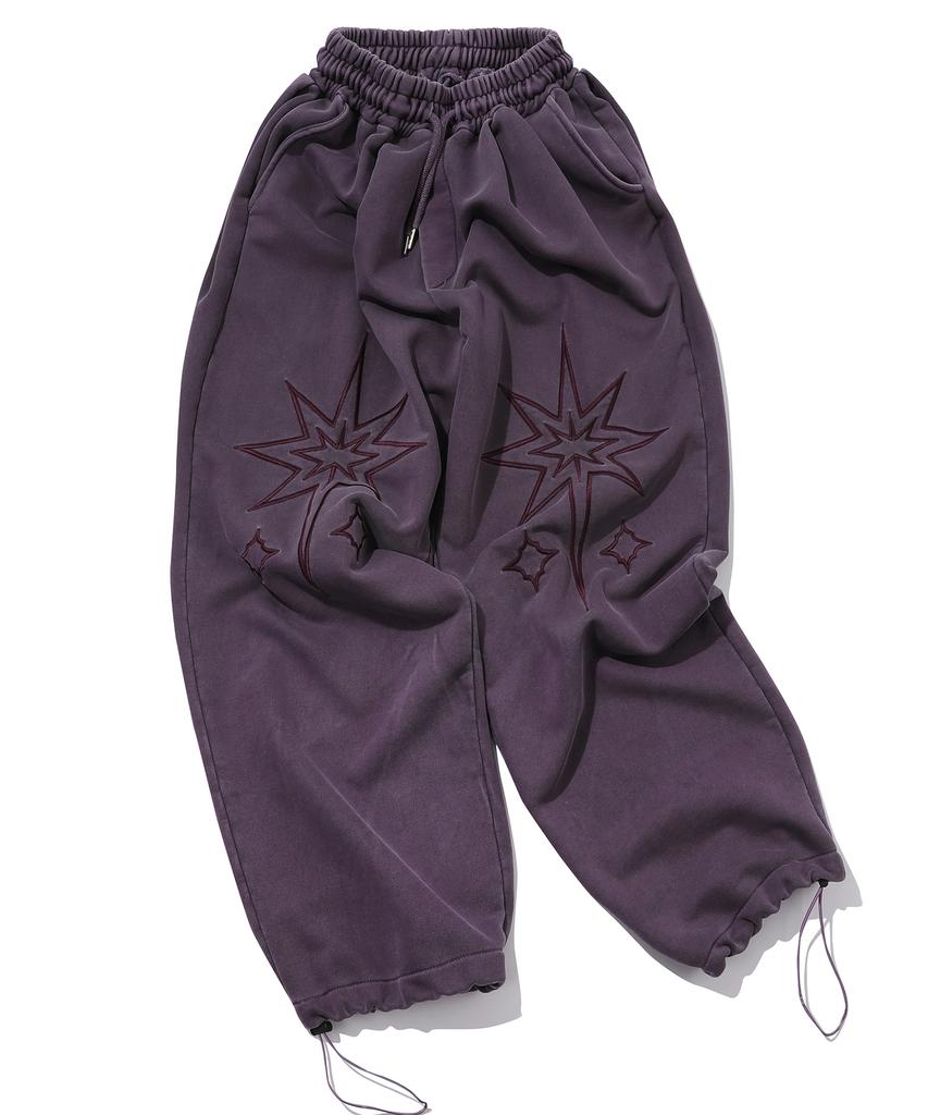 CPGN STUDIO Half Star Pigment Balloon Sweatpants Iris Purple