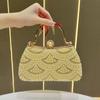 Pochette da Donna con Perle di Cristallo Borsa da Sposa Portamonete Borsa da Sera per Matrimonio e Ballo Borsa a Mano Formale con Perline e Catena Piccola Borsa a Spalla Crossbody da Donna