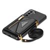 Crossbody Geldbörse Lederhülle für Samsung Galaxy S24 Ultra S23 S22 S21 S20 Plus A51 A71 A52 A72 A53 Reißverschluss Kreditkartenhülle