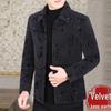 Herren Wolljacke mit Samtfutter: Kurzer, verdickter Wintermantel für Wärme und Stil