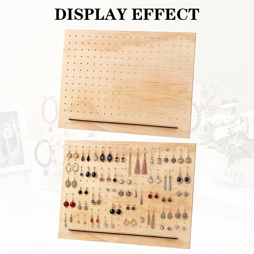 Porous Earring Holder With Base Earring Stand Ornaments Jewelry Display Board Home