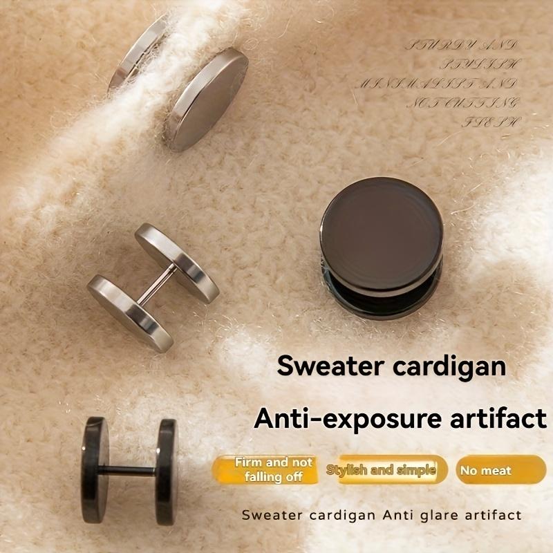 6pcs Alloy Anti-Slip Spiral Buttons - No-Seam Removable Fasteners for Knit & Cardigan Closure, Fashion Decorative Button Accessories, Knit Button