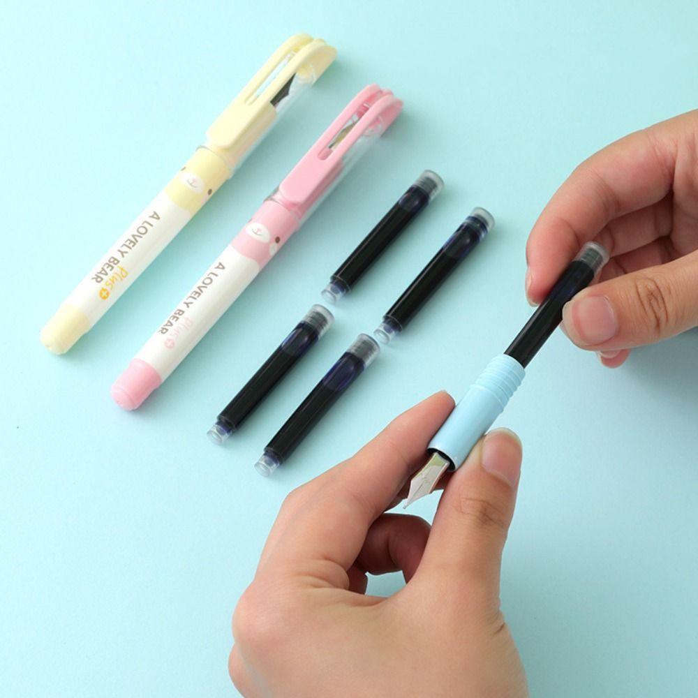 0.38mm Erasable Fountain Pen (1 Pen 4 Ink Sacs 1 Pen Cap) Ink Writing Pen Fountain Pen Set  Office