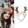 Weihnachts-Plüsch-Geweih-Haarreifen Leichtes Haaraccessoire für Familienfeiern Foto-Requisiten Kostüme