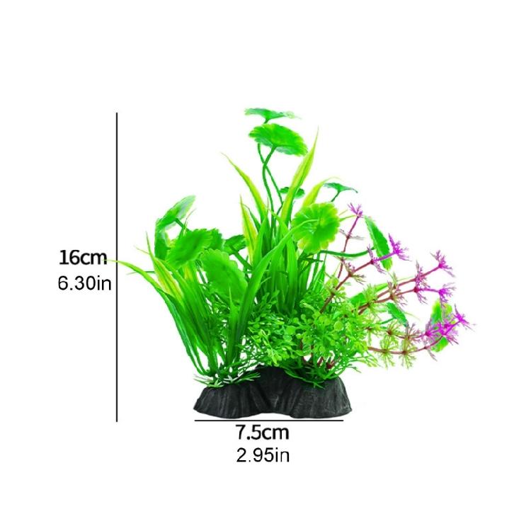 Simulation Artificial Water Plant with Base Life Like Fishtanks PVC Grass for Aquariums Underwater Landscape Plant 5PCS