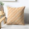 Orange Checkered Polka Dot Geometry Cushion Cover Natural Linen Organic Fabric Printing Breathable Perfect For Home Decor