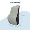 Ergonomic Memory Foam Lumbar Support Pillow for Chair, Car Seat and Office Desk - Designed for Comfort and Posture Support