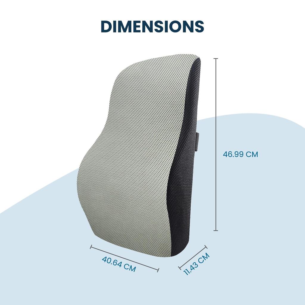 Ergonomic Memory Foam Lumbar Support Pillow for Chair, Car Seat and Office Desk - Designed for Comfort and Posture Support