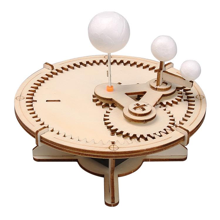 

Student Science Experiments Sun Earth Moon Wooden Handmade DIY Planet Model Astronomy Display Teach Toy Science And Technology