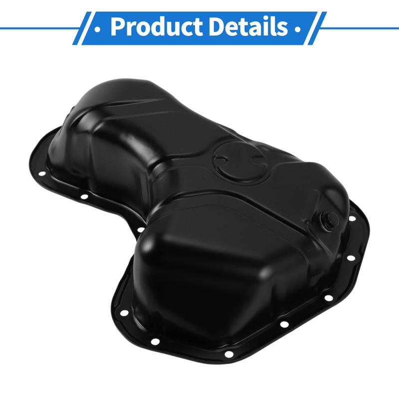X Autohaux 1 Pc No.1210231101 Engine Oil Pan for Toyota Highlander 2017-2019 Steel Black