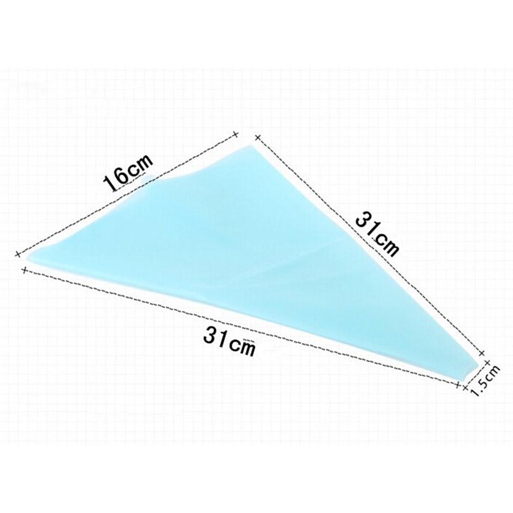 Silicone Reusable Cake Pastry Decorating Bags L Blue Food Safe Non Toxic Easy Clean with Hanging Loops for Baking Cake